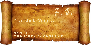 Praschek Verita névjegykártya